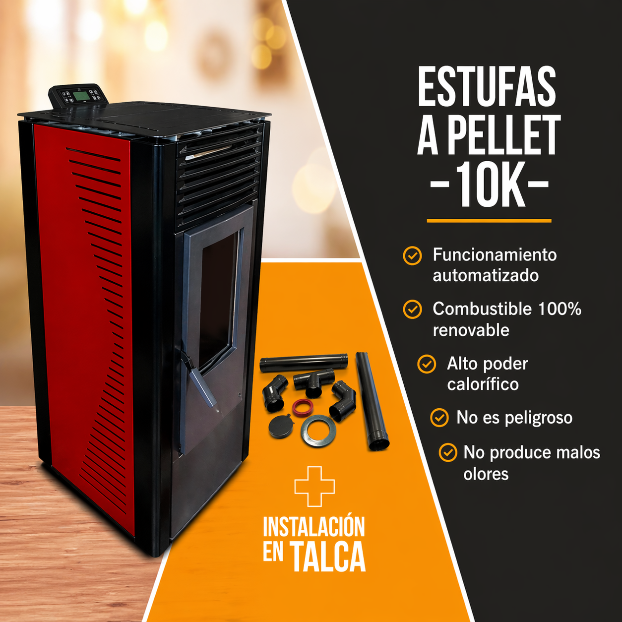 Estufa a pellet 10 kW